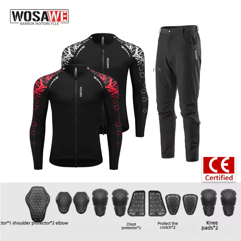 Motorcycle Gear For Summer - WOSAWE Herren Motorrad-Fahranzug Frühling Sommer Atmungsaktive