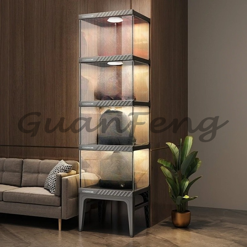 Motorcycle Gear Display Rack - Motorradhelm-Aufbewahrungsschrank Stilvolle Vitrine für Ausrüstung und