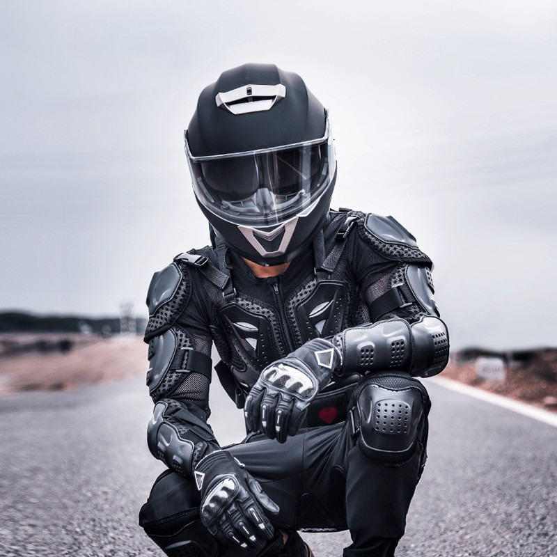 Motorcycle Gear Full Suit - Motorrad-Reitrüstung, Anti-Drop-Rennanzug für den Ganzkörper, Offroad-Schutzausrüstung,
