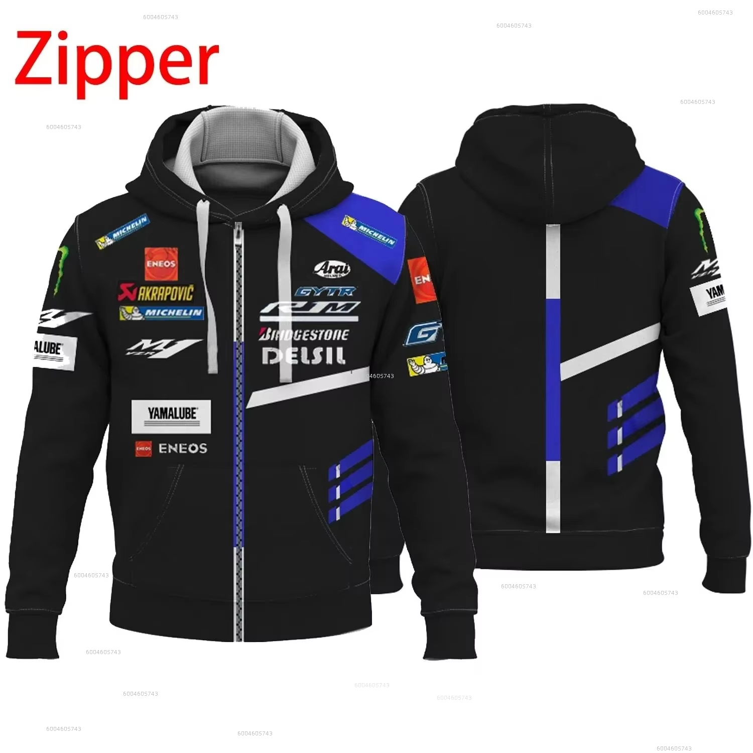 Motorcycle Gear Full Suit - Yamaha M1 Rennanzug Herren 3D-Gedruckter Motorrad-Hoodie