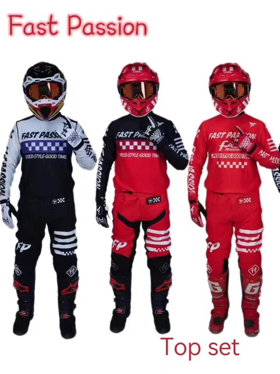 Motorcycle Gear Full Suit - 2025, Fastpassion für Fox, Motocross-Ausrüstungsset, Top-Shift,