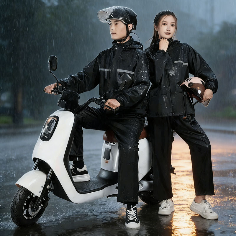 Motorcycle Gear Full Suit - Ganzkörper-Sturmschutz, reflektierender Regenanzug, geteilter Regenmantel für