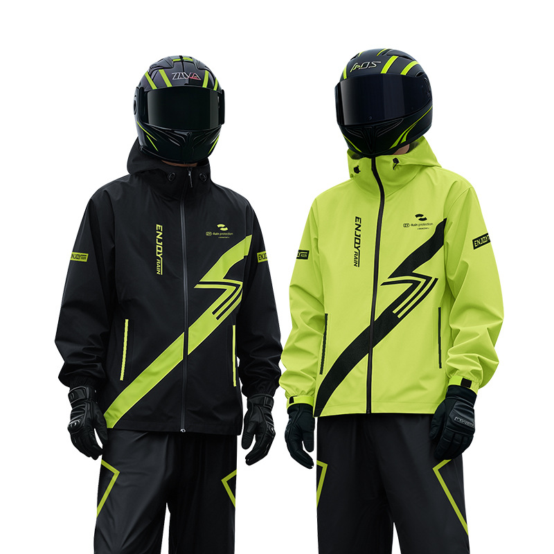 Motorcycle Gear Full Suit - Dicker Regenmantel und Regenhose Set Ganzkörper-Regenschutz