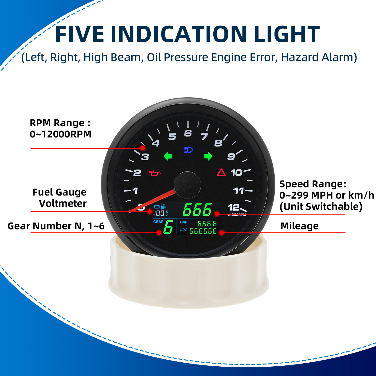 85 mm multifunktionales Messge – Motorcycle Gear Levels Bewertung und Preis