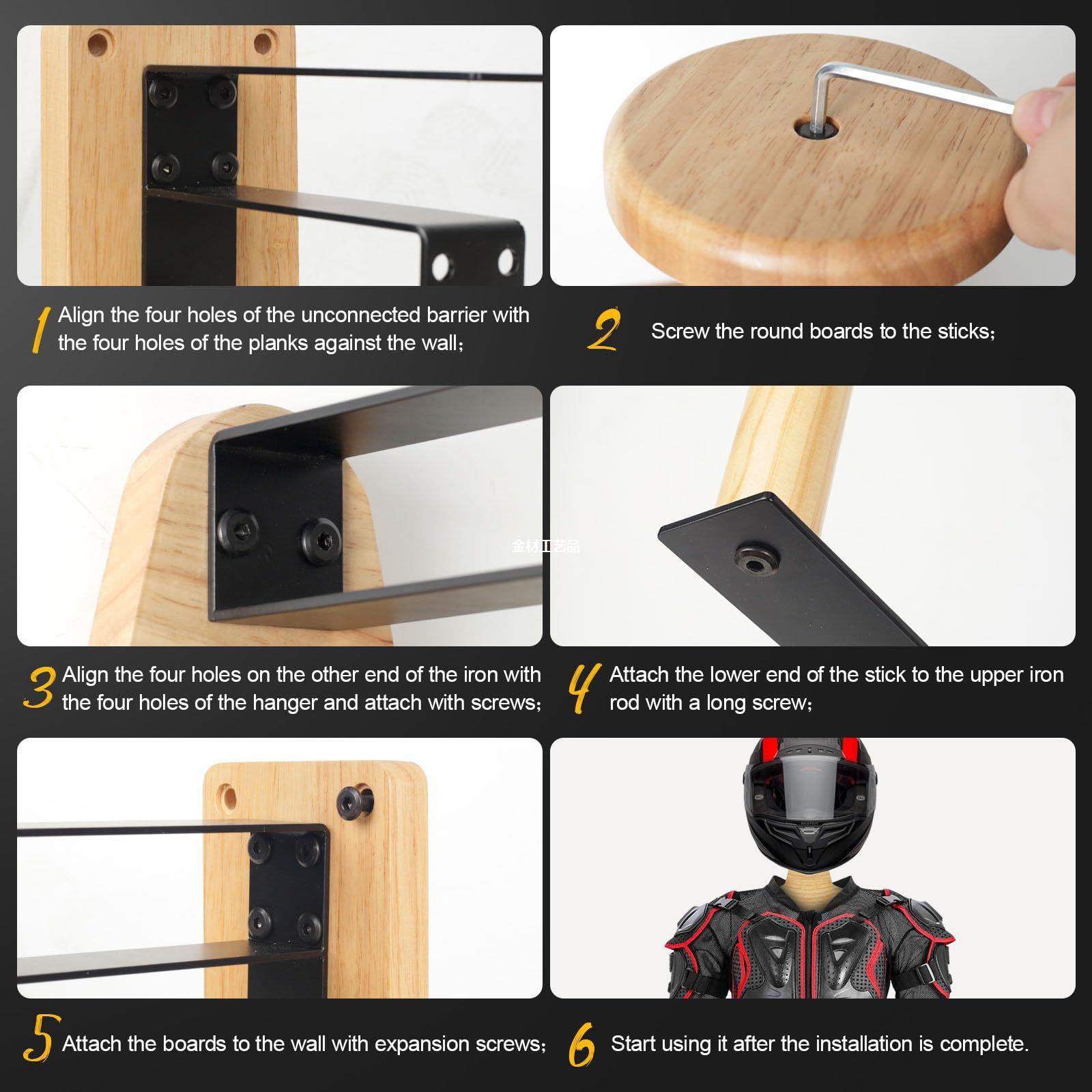 Wandmontiertes Holzregal für d – Motorcycle Gear Display Rack Bewertung und Preis