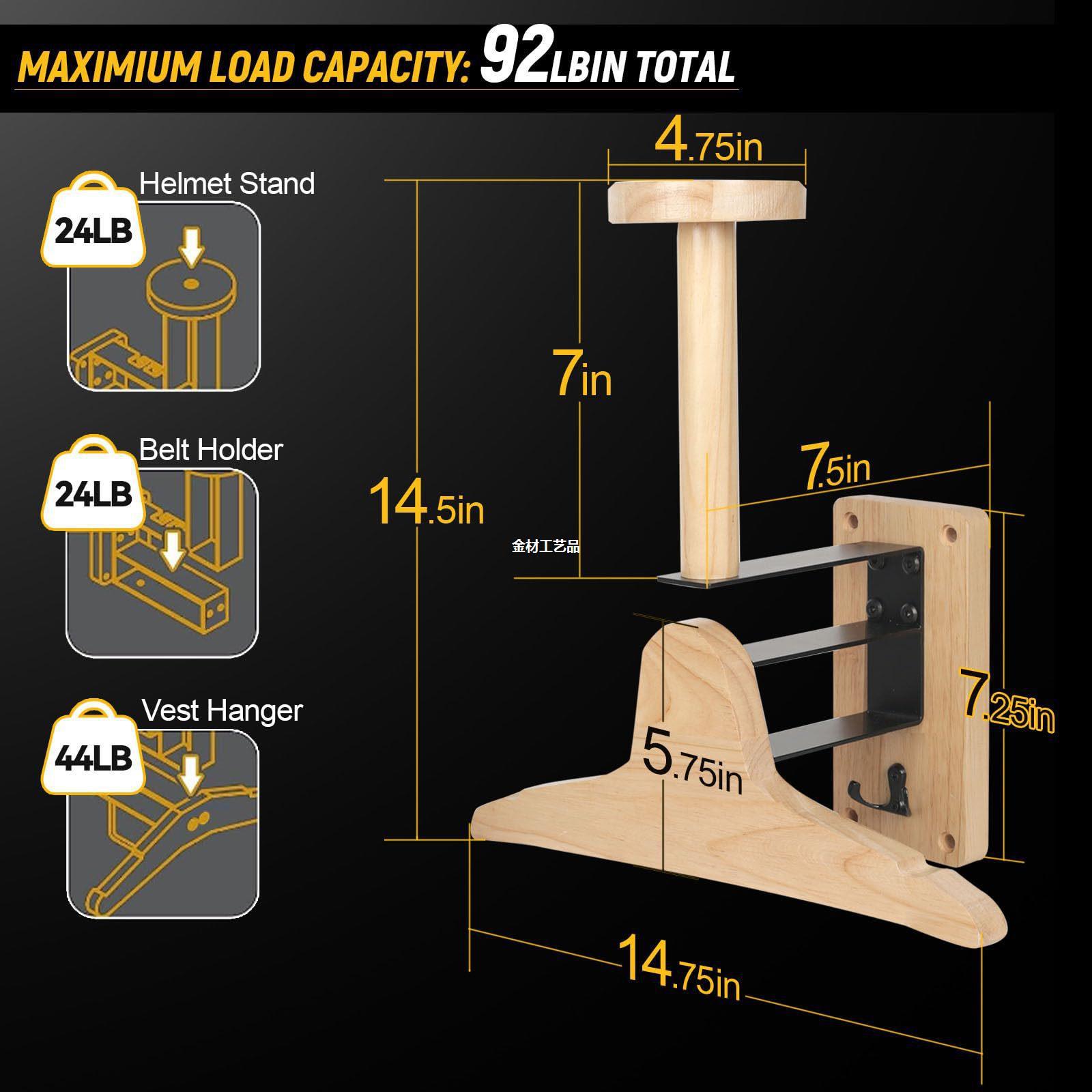 Wandmontiertes Holzregal für d – Motorcycle Gear Display Rack Bewertung und Preis