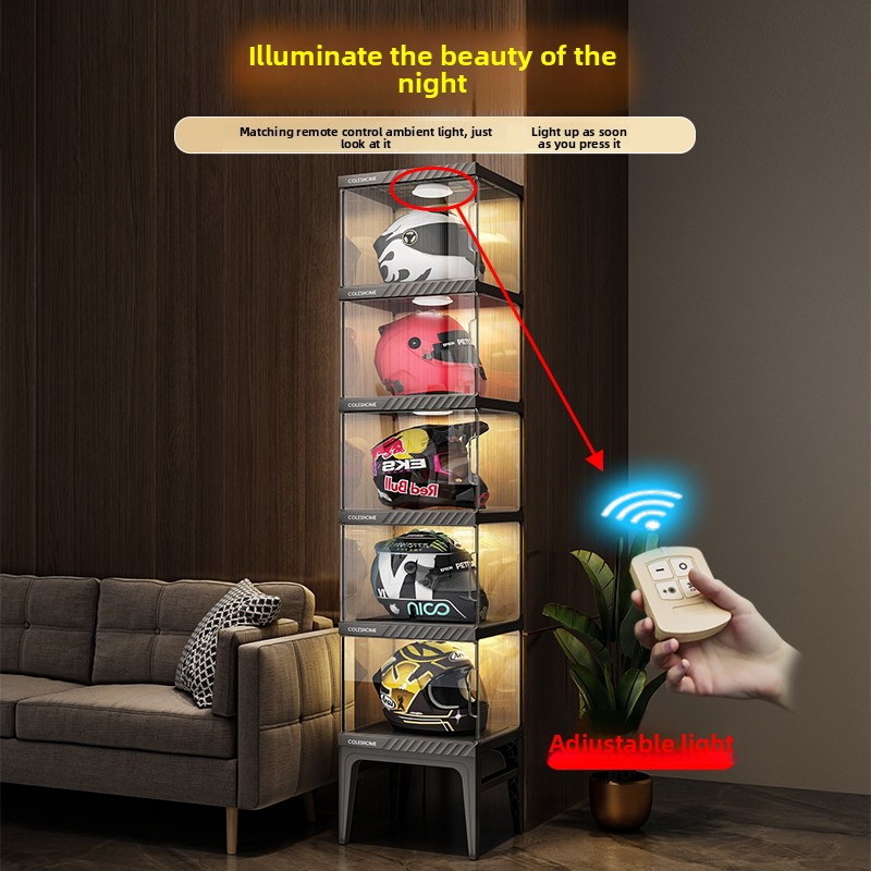 Motorradhelm-Aufbewahrungsschr – Motorcycle Gear Display Rack Bewertung und Preis