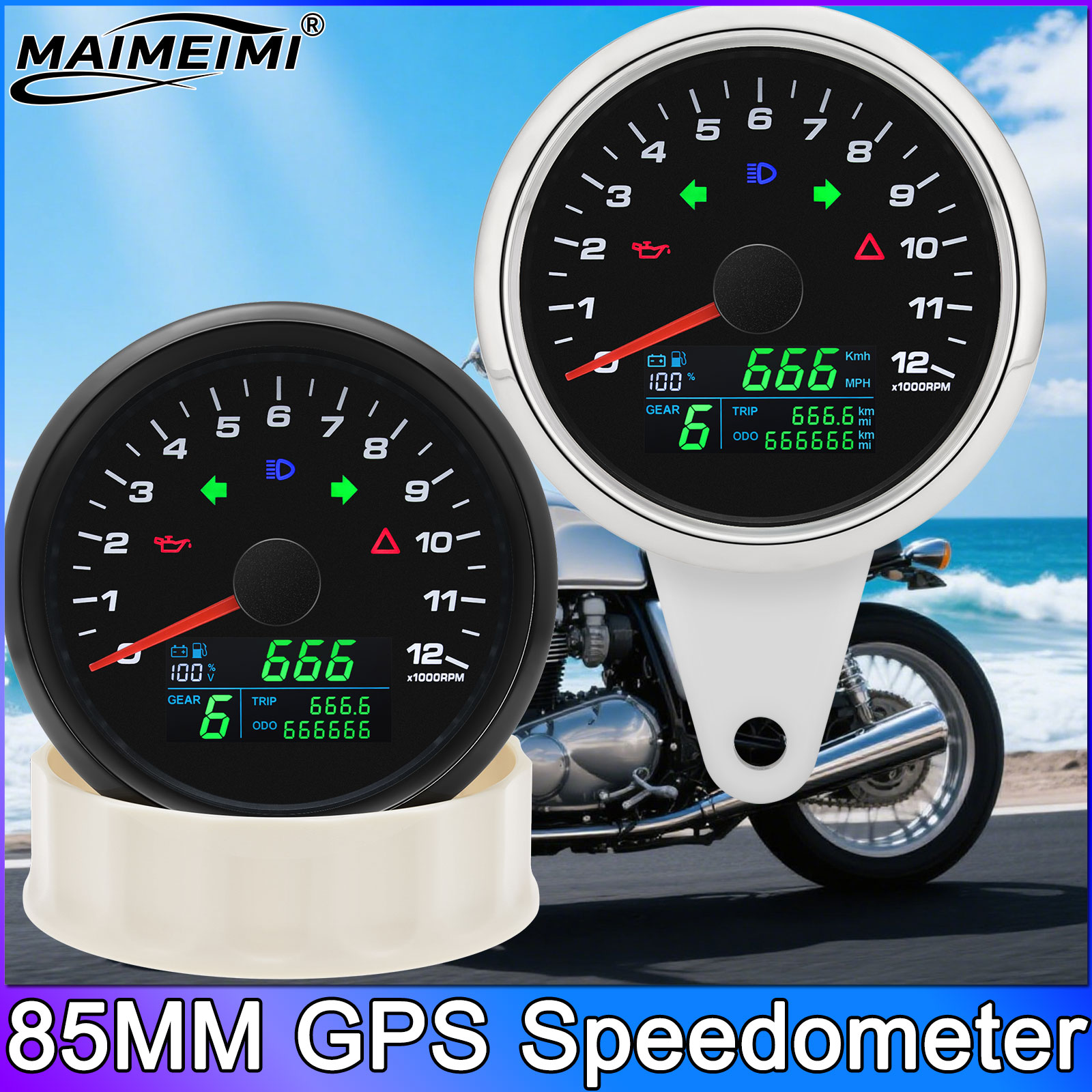6 in 1 0-12000 U/min Drehzahlm – Motorcycle Gear Levels Bewertung und Preis