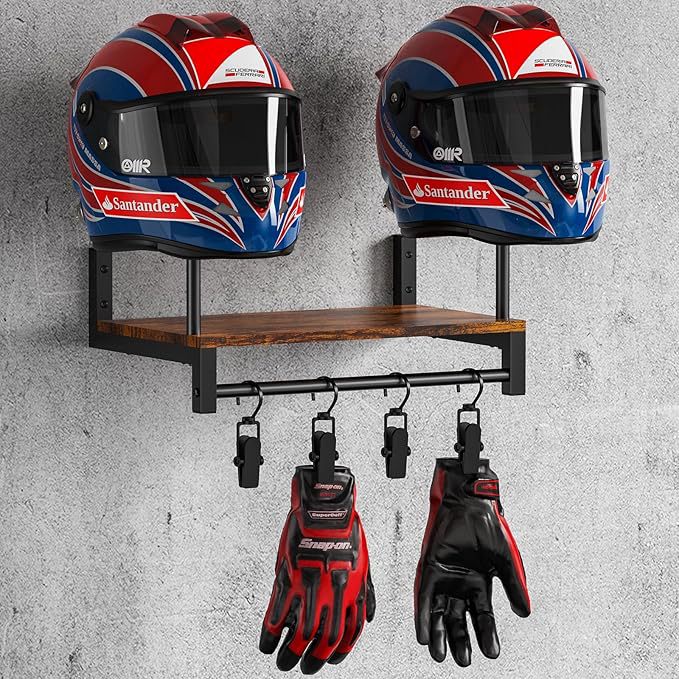 Wandmontierte Helmhalterung au – Motorcycle Gear Display Rack Bewertung und Preis