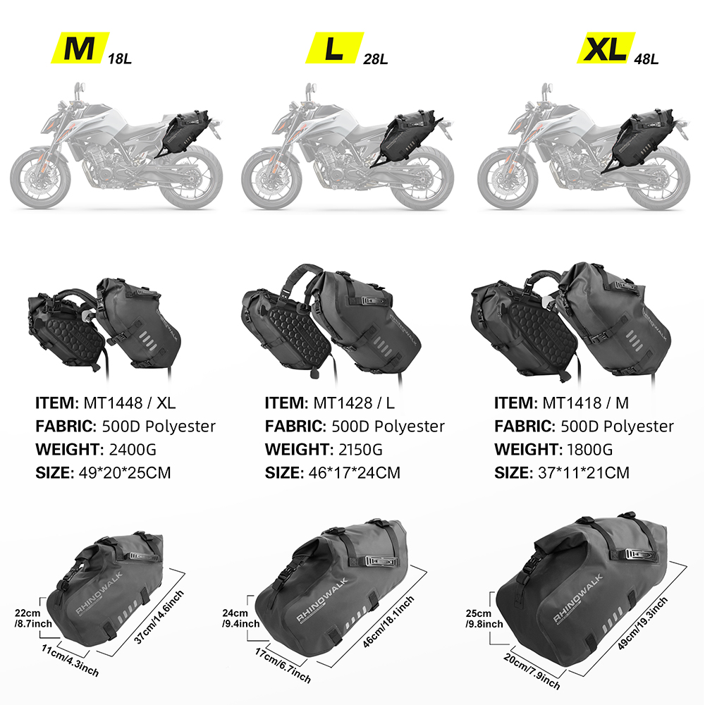 Rhino walk 2 pcs Motorrad Seit – Motorcycle Gear Warehouse Bewertung und Preis
